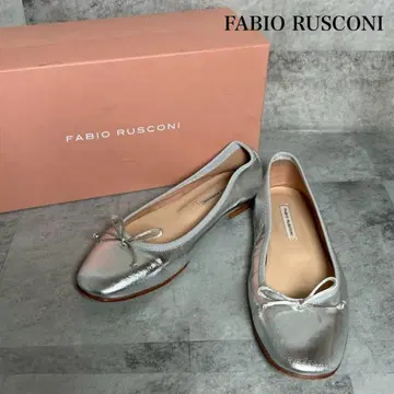 FABIO RUSCONI 실버 발레 슈즈 이탈리아 제작 35 RG129