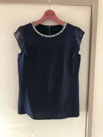 앱와이저 카라 비쥬 요크 시어 블라우스