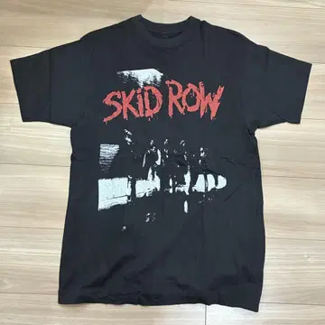 SKID ROW 티셔츠 80년대 빈티지 스키드 로우 밴딩 티 건즈