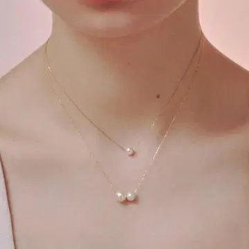 펄 골드 체인 목걸이