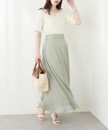 natural couture 길이 조절 플레어 스커트