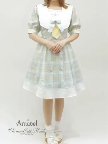 Amavel Monogram Embroidery 세일러 원피스