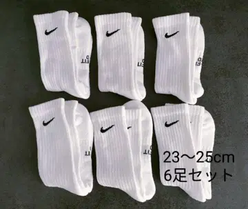 [정품] NIKE 나이키 양말 23~25cm 화이트 6켤레