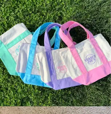 미사용 새상품 TRADER JOE'S 파스텔 미니 토트백