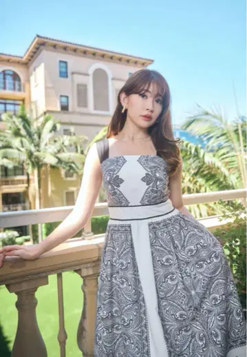Herlipto Marbella Panel Printed Dress