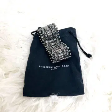 [고품질] PHILIPPE AUDIBERT 실버 팔찌 신축 파우치 포함