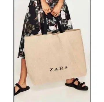 ZARA 린넨 소재 빅 백 ZARA 가방