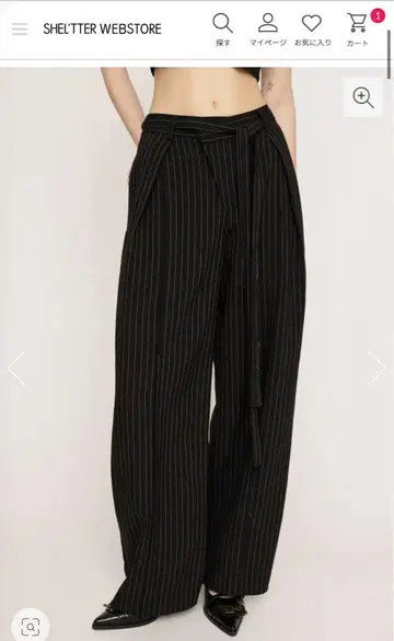| CENTER TAPE TUCKED TROUSERS | 1