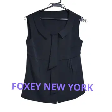 새상품급 폭시 뉴욕 슬리브리스 블라우스 보타이 38