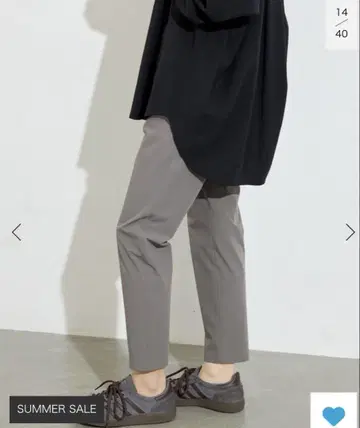 린넨 나일론 스트레치 테이퍼드 팬츠