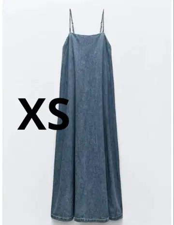 ZARA / 데님 TRF 미디 원피스