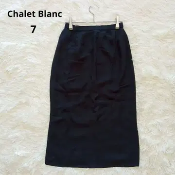 [ Chalet Blanc ] 샤레블랑 심플 롱 타이트 스커트 블랙 7