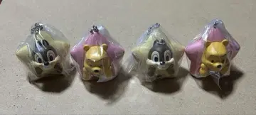 캡슐 토이 4개 세트 별 마스코트 참 곰돌이 푸 칩