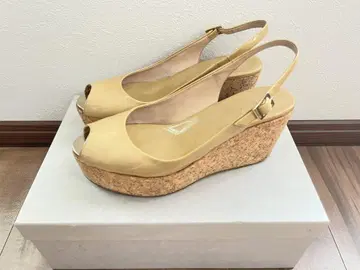 [새상품급] JIMMY CHOO 오픈토 웨지힐 샌들