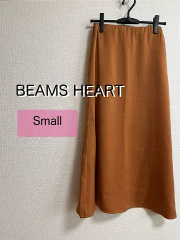 [ 새상품 ] BEAMS HEART 새틴 머메이드 스커트 오렌지