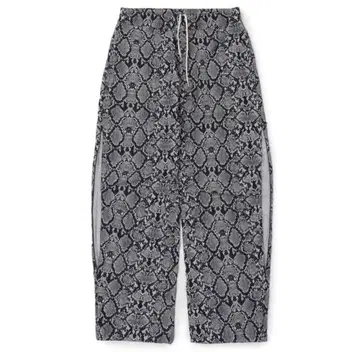 Snake Print Nylon Open Hem Pants