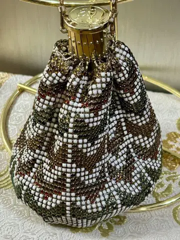 메탈 비즈 자바라 미니 백