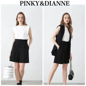 새상품급 PINKY & DIANNE 사이드 벨트 숏팬츠 블랙 S