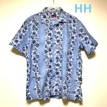 HELLY HANSEN 코튼 알로하 셔츠 꽃무늬 오픈 카라 셔츠