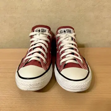 새상품급 컨버스 올스타 25cm 마룬 크림슨 캔버스