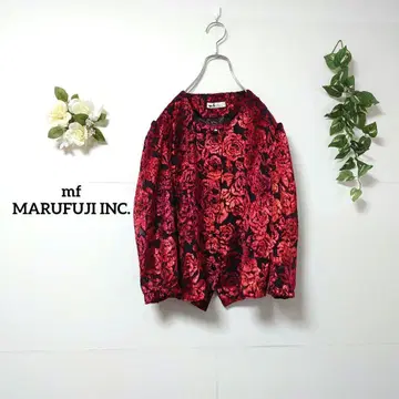 mf MARUFUJI INC. 꽃무늬 노카라 자켓 프리