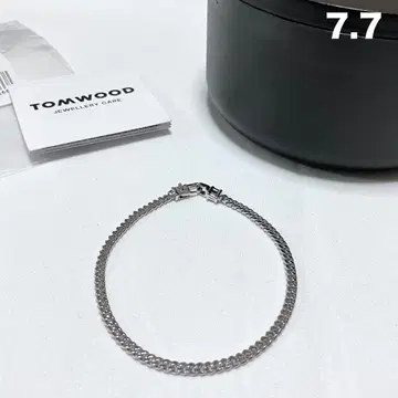 새상품 7.7 TOMWOOD M 커브 체인 팔찌 은 16945