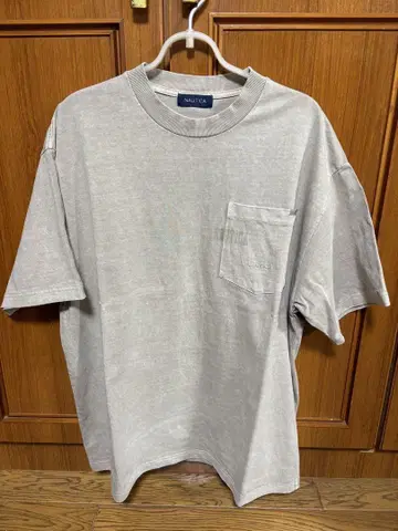 NAUTICA 카키 티셔츠 포켓 부착