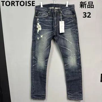 TORTOISE 토타스 데미지 가공 데님 론 헤르만 32 청바지