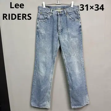 Lee RIDERS 스트레이트 데님 라이트 블루 31 x 34 청바지