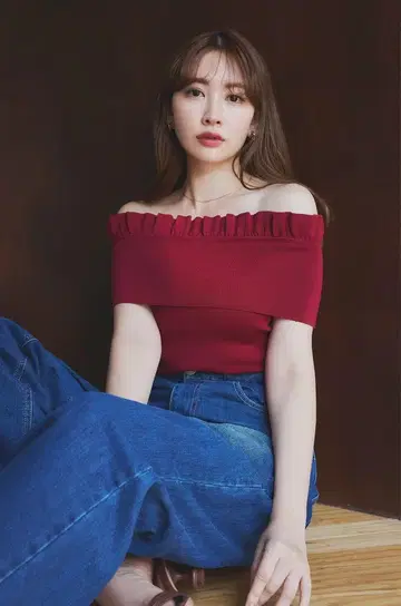 Ruche Off Shoulder Knit Top