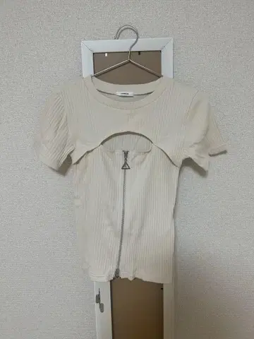 MURUA 더블 지퍼 컷 상의