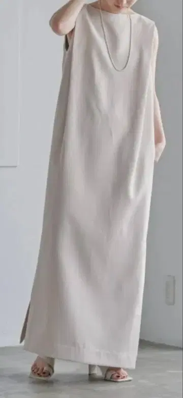 Back 드레이프 Dress 12310319 에크루