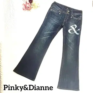 Pinky&Dianne 로우라이즈 데님 플레어 팬츠