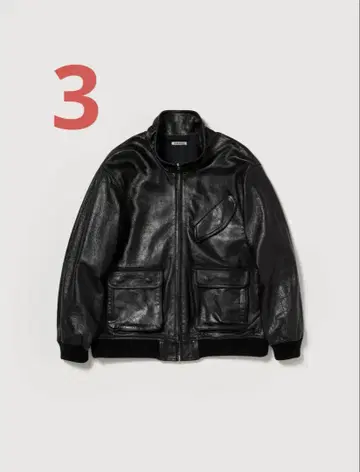 LAMB LEATHER ZIP BLOUSON 사이즈 3