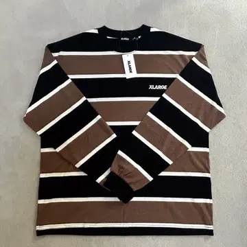 XLARGE 긴팔 T셔츠 보더 브라운