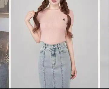 새상품 Darich 다리치 D 베어 케이블 니트탑 핑크