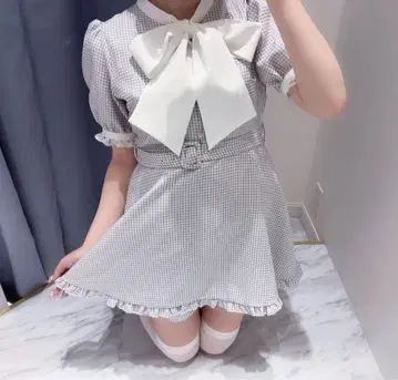 evelyn 리본 롬퍼스 스카이블루