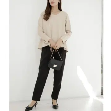 베이지 블랙 셋업