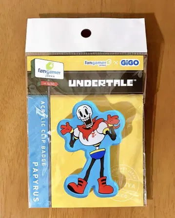 undertale 아크릴 클립 배지 파피루스 게이머 야키 gigo 시부야