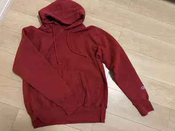 Champion Reverse Weave Warmup 후드티 XL 레드