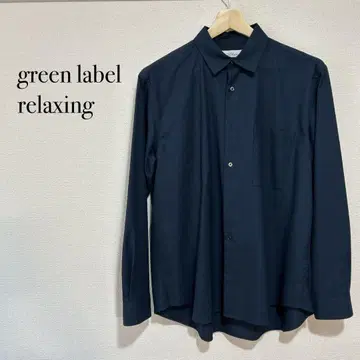green label relaxing 긴팔 셔츠 네이비 울