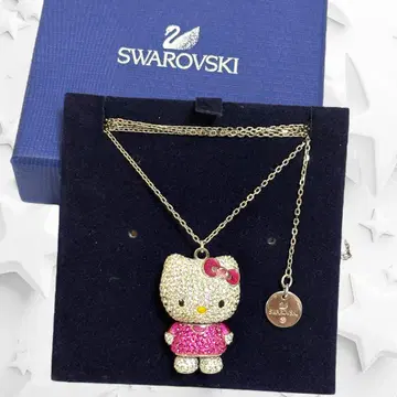 새상품급 스와로브스키 목걸이 헬로키티 Hello Kitty 정품