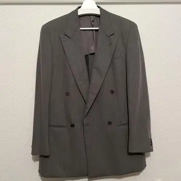 giorgio armani 그레이 더블 브레스트 테일러드 자켓
