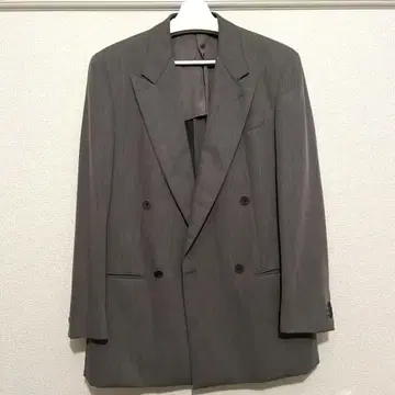 giorgio armani 그레이 더블 브레스트 테일러드 자켓