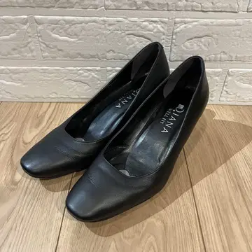 DIANA 블랙 가죽 하이힐 힐 높이 4cm