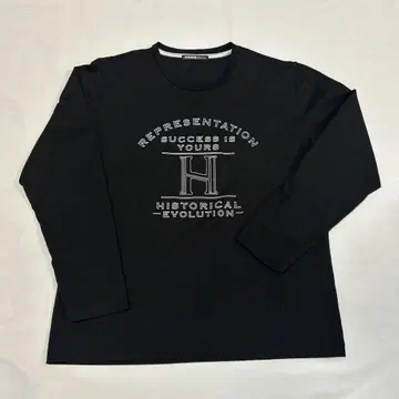 새상품급 하이 엠보싱 프린트 롱T 블랙