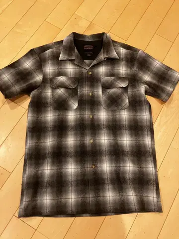 Pendleton 반팔 셔츠 M 블랙 그레이