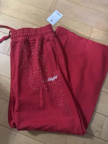 9090girl 라인스톤 스웨트 팬츠