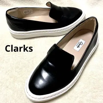 [Clarks] 가죽 슬립온 스니커즈 블랙 에나멜