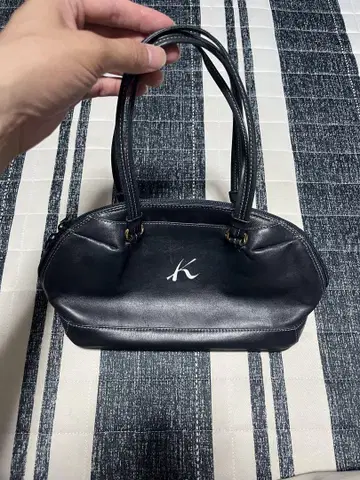 KITAMURA 키타무라 가죽 핸드백 토트백 네이비